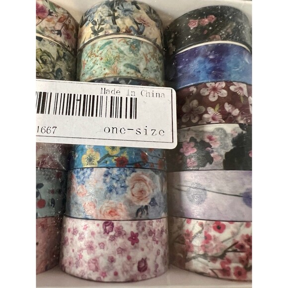 24 Roll Floral Washi Tape Scrapbook Craft Junk Journal Creative Gift Wrap - Picture 10 of 13